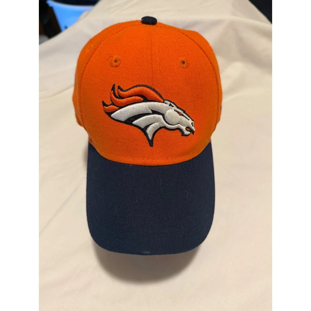 New Era Denver Broncos Youth Hat Orange Navy Blue NFL Baseball Cap Adjustable
